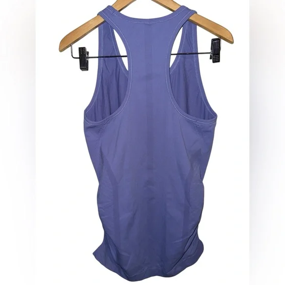 Athleta Maternity Ruched Racerback Workout Yoga Tank Medium Lilac Purple - Picture 4 of 5